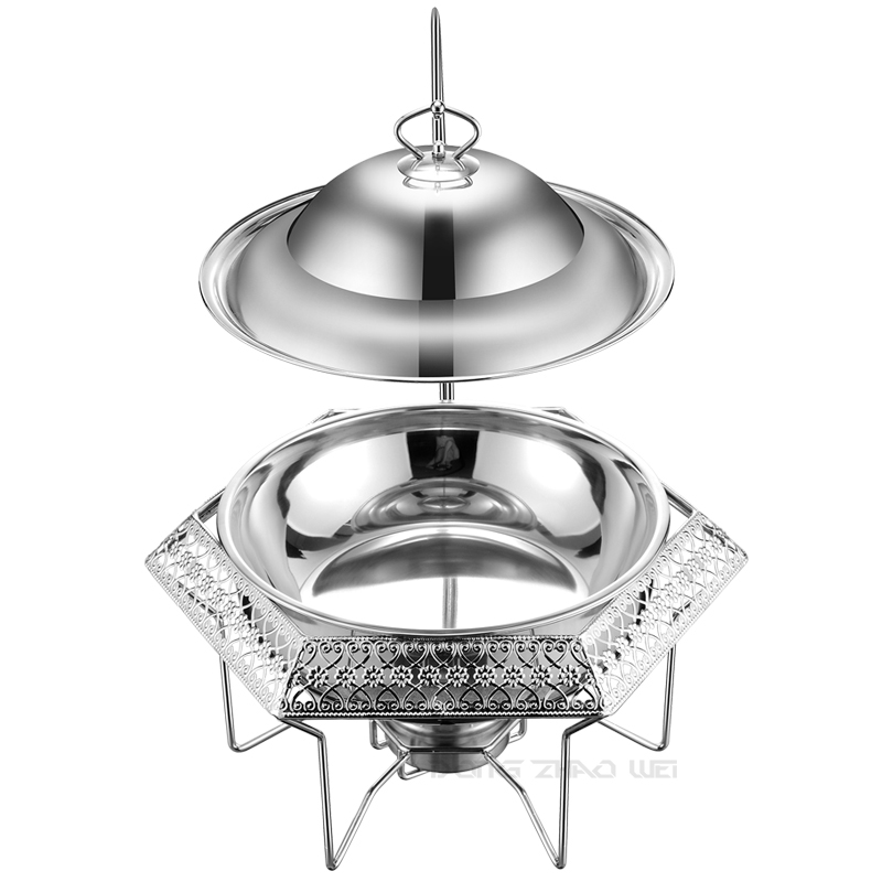 Ensemble de chafing dish pour buffet en acier inoxydable grand format pour h&ocirc;tel, maintien au chaud des aliments de mariage, capacit&eacute; de 3,5 l, &eacute;cologique