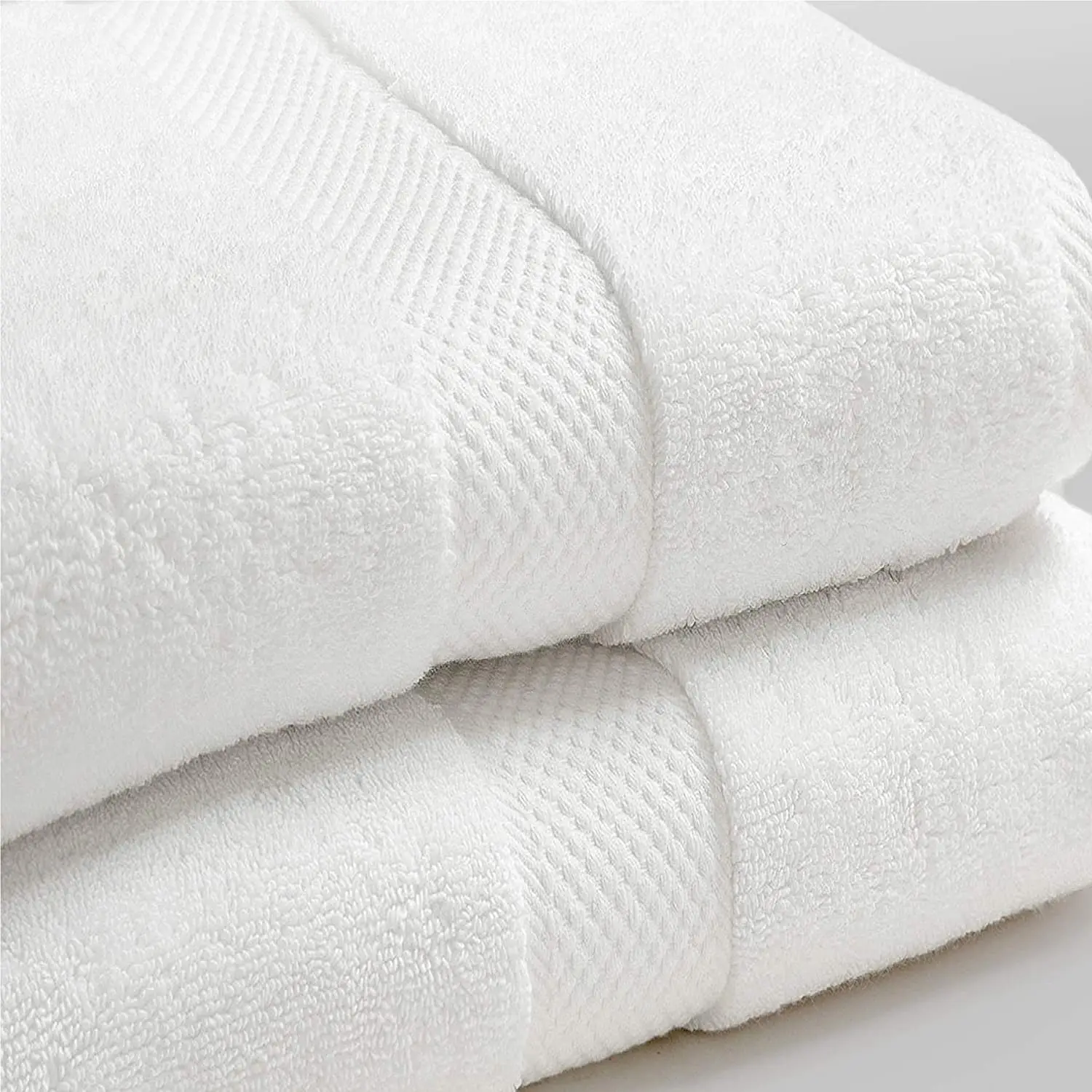 Luxury Brand 5 Star Hotel Collection 100% White Cotton Neutral Bath Towels Quick-dry Disposable & Compressed 8 Piece Set