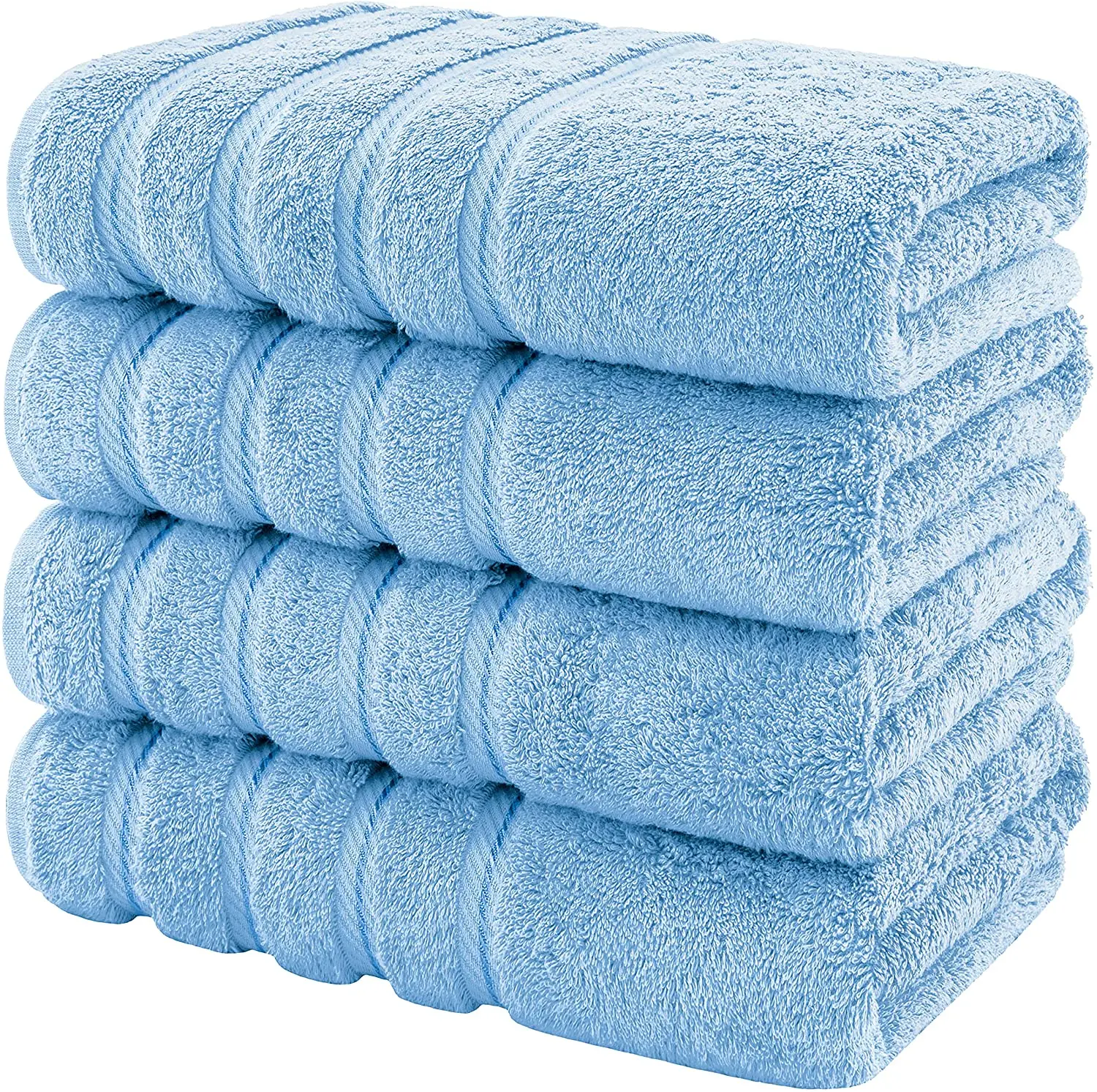 Turkish 100% Genuine Cotton 500 Gsm 6-piece Towel Set Including Plain Style Beach Towel Disposable And Compressed Features
