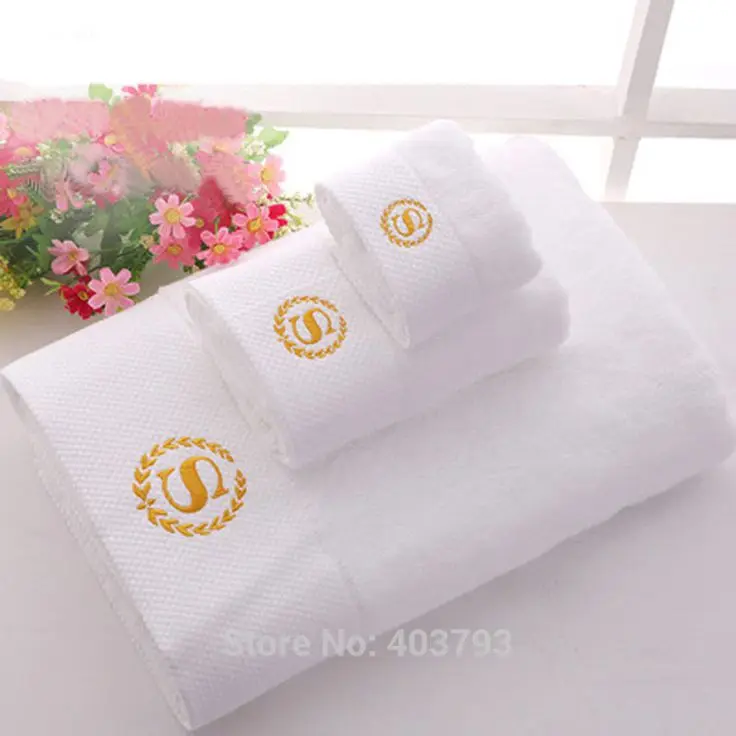 Premium 5-star Hotel Towel Set Bordeaux White 70*140 Size 670g Quick-dry Knitted Towels Disposable And Compressed