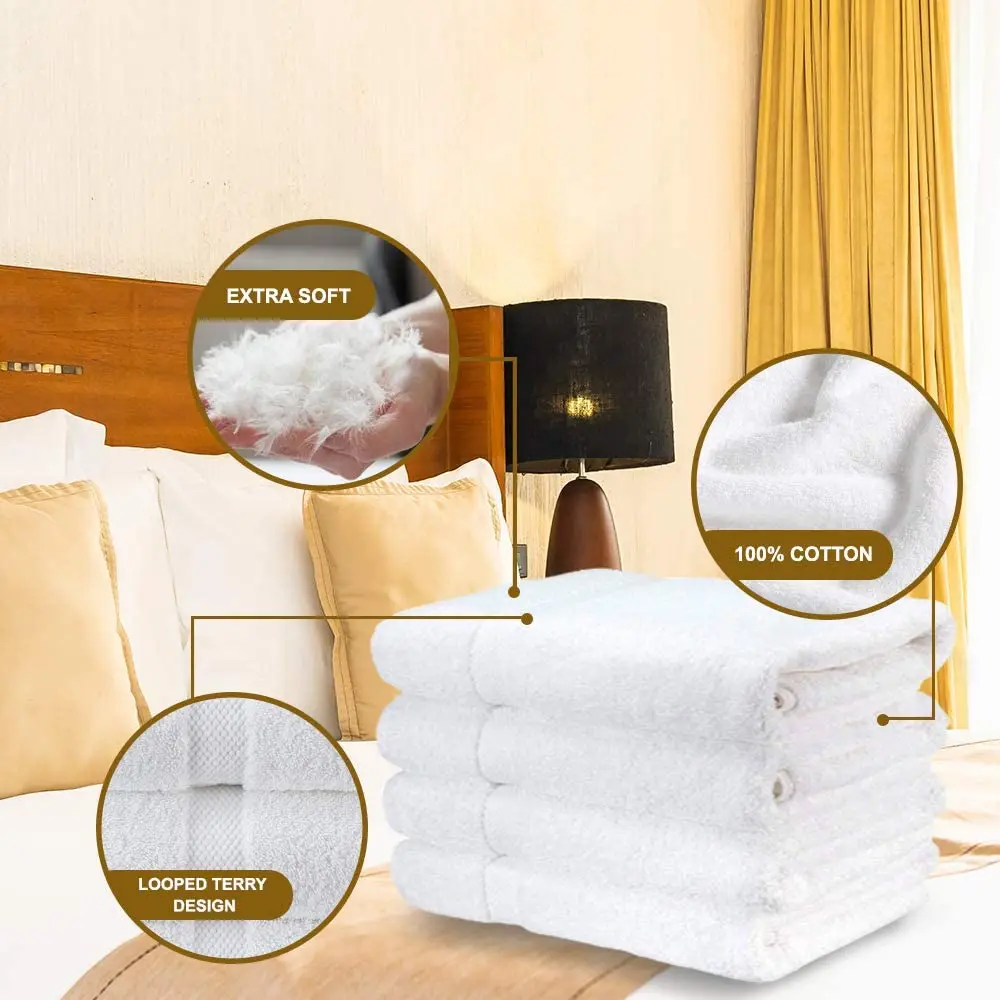 Wholesale Cotton Hotel Bath Towel Set Custom Disposable Compressed Plain Style For Home Spa Face Towels