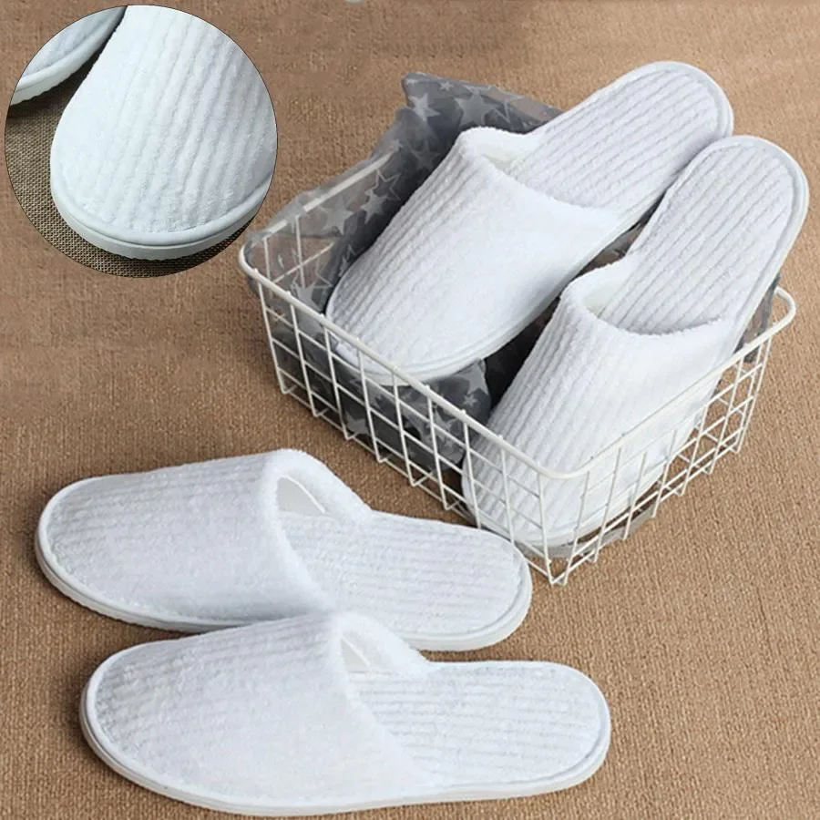 Breathable Waffle Lightweight Thick Hotel Slippers Closed Toe Custom Hotel Slipper With Logo