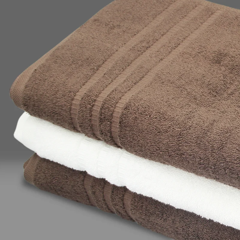 High Quality 500 Gsm 100% Cotton Bath Towel White Terry Knitted For Hotels And Spas