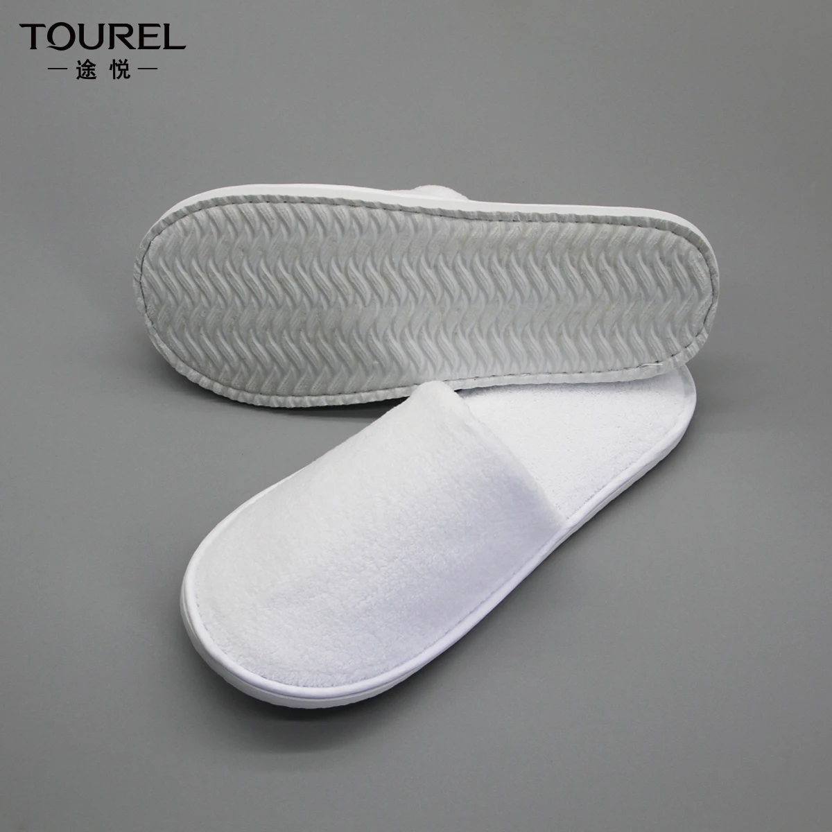 Cheap Luxury Soft Custom 5 Stars Closed Toe Washable White Coral Fleece Guests Room Disposable Hotel Slippers