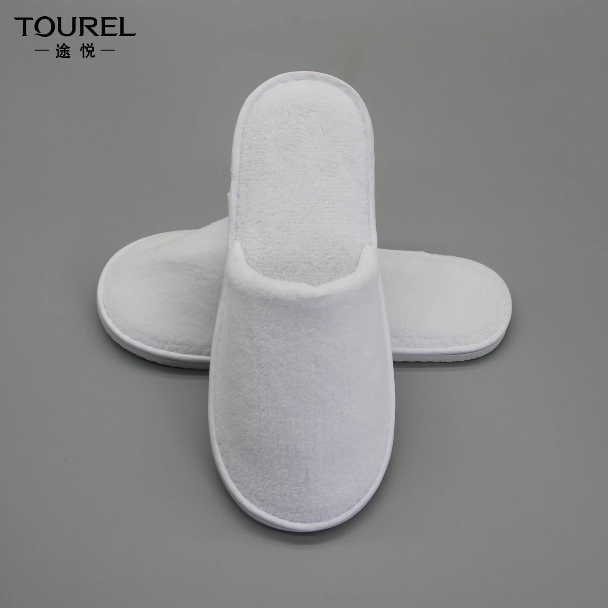 Cheap Luxury Soft Custom 5 Stars Closed Toe Washable White Coral Fleece Guests Room Disposable Hotel Slippers