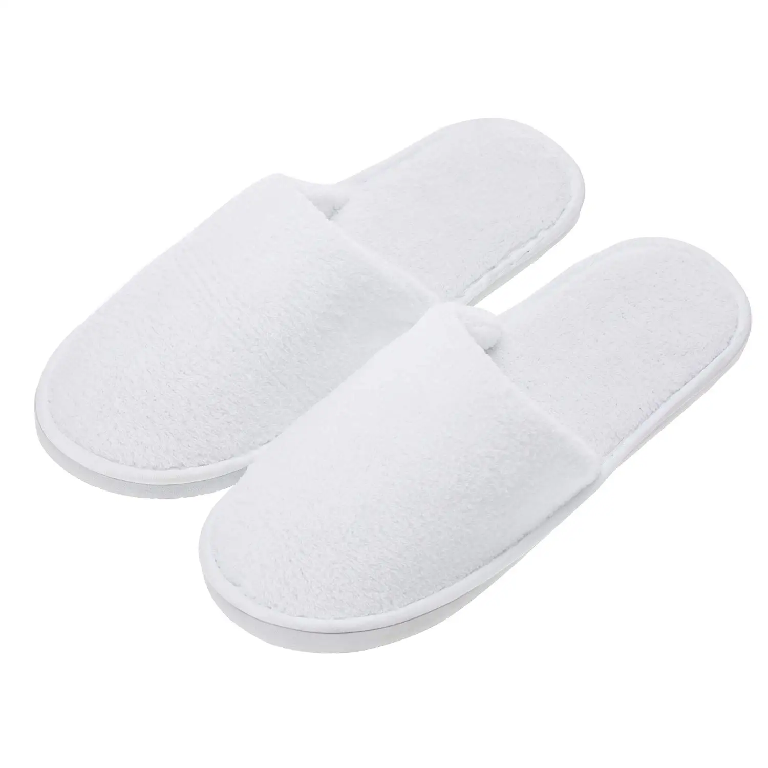Zapatillas de hotel ecol&oacute;gicas de vell&oacute;n de coral de algod&oacute;n, lujo, s&uacute;per suaves y c&oacute;modas, de punta cerrada con suela de fieltro para hoteles y resorts