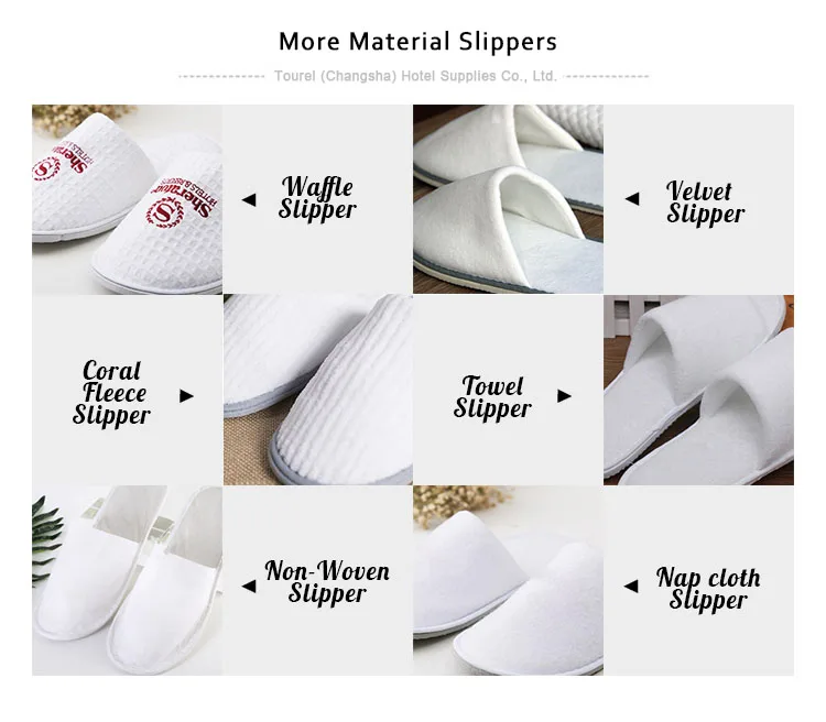 Eco Friendly Biodegradable Soft Breathable Comfortable 100% Cotton Coral Fleece Eva Sole Hotel Disposable Slippers