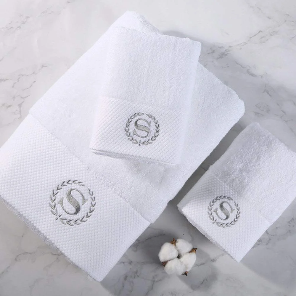 Wholesale Luxury Fluffy Thick Terry Soft 3 Packs Bathroom 100% Egyptian Cotton Bath Towel Set