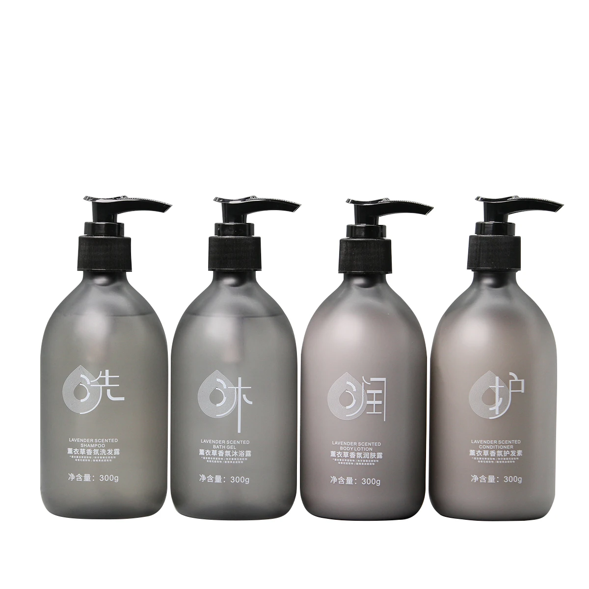 Tourel 300ml Lavender Eco-friendly Fsc Certified Customized Hotel Amenities 5 Star Shampoo Shower Gel & Conditioner