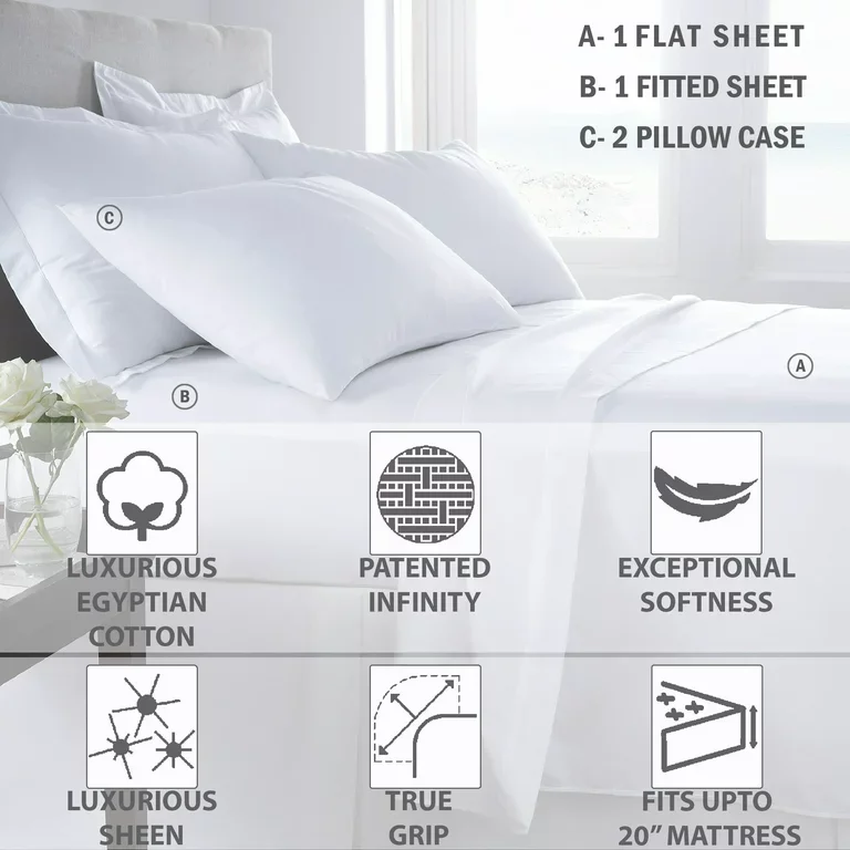 Pure Egyptian Cotton Hotel Bedding Duvet Set 90x200 Striped Pattern 4-piece House Linen Set