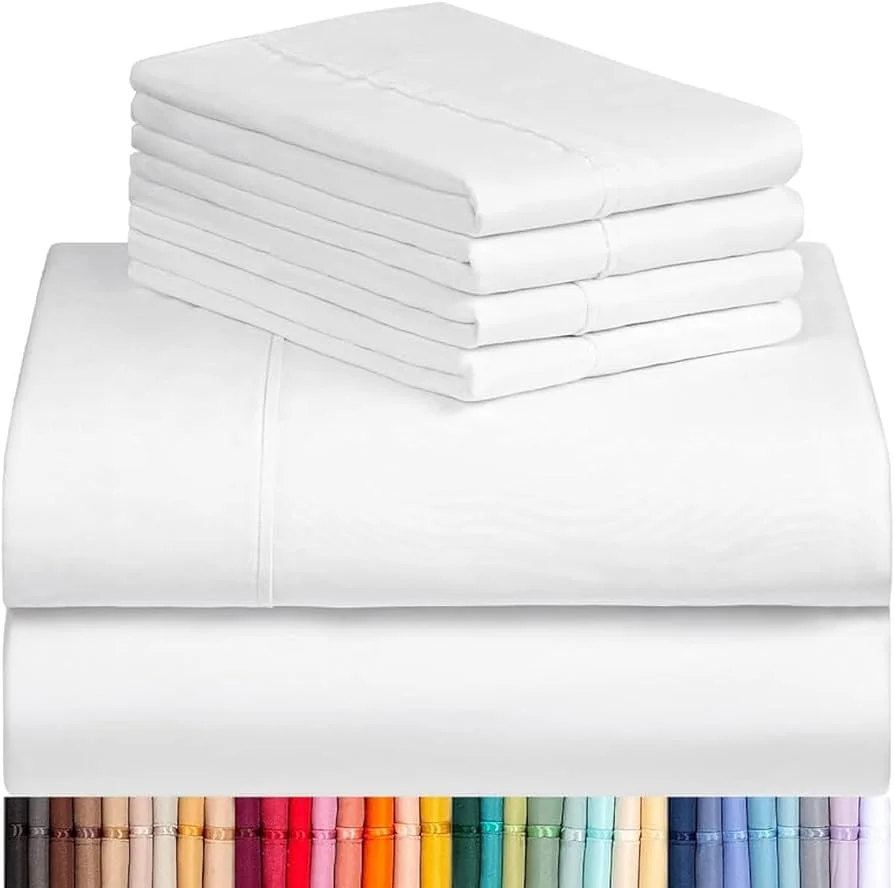 Hotel Bedding Set Pure Egyptian Cotton Drap De Lit Linen Striped 180cm & 200cm 250tc 300tc 400tc 600tc 4pcs