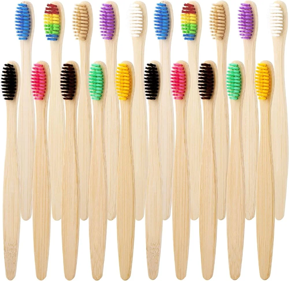 Eco-friendly Natural Bamboo Toothbrush Soft Charcoal Bristle Reusable Disposable Nylon Toothbrush For Home Use