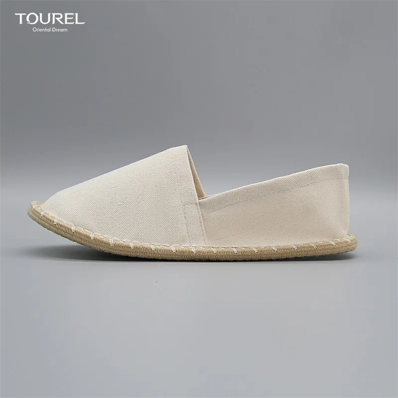 Eco Friendly Recycled Linen Anti-slip Dot Sole Disposable Breathable Travelling Airline Spa Hotel Shoes