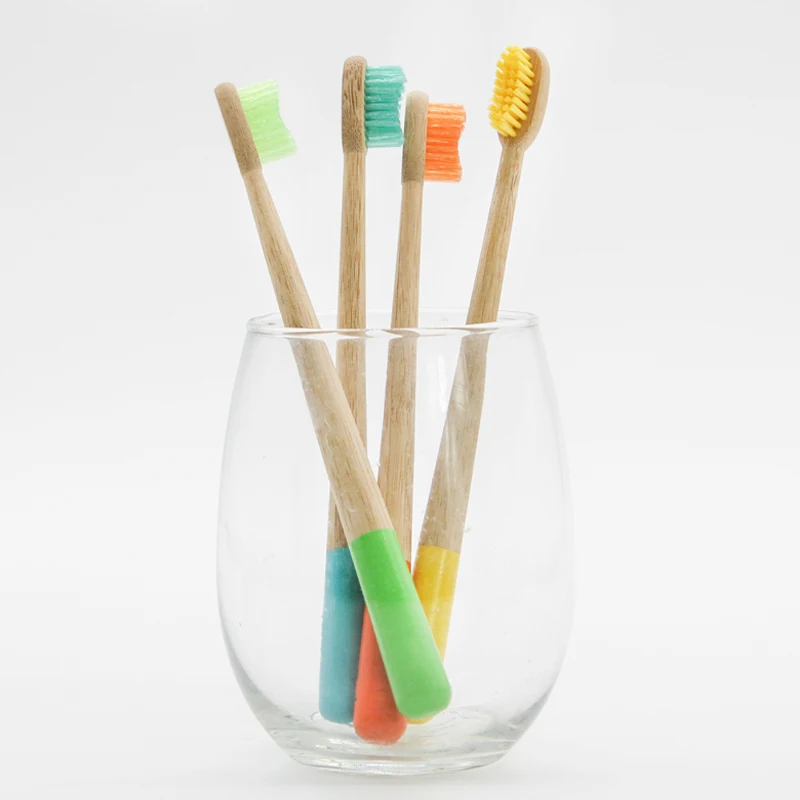 Wholesale New Style Custom Painted Handle Curved Soft Bristle Eco-friendly Organic For Toothbrushes Disposable Adults