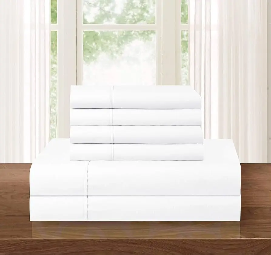All 100% Cotton 5 Star Hotel Luxury Bed Sheets Set Egyptian Cotton Bedding Set With Pillows