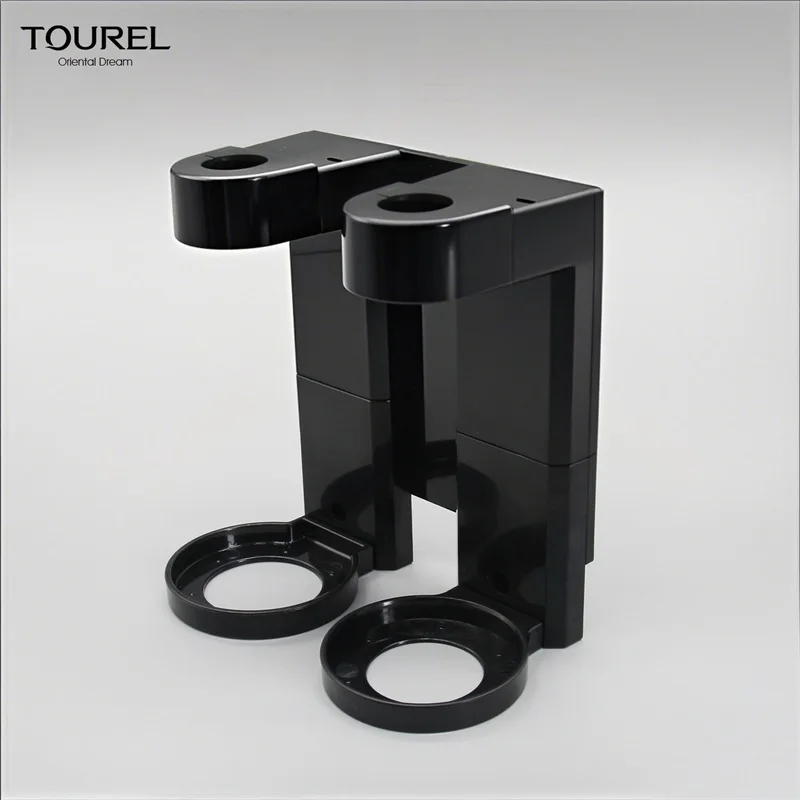 Wall Mounted Manual Dispenser Set For Shower Gel Liquid Shampoo And Sanitizer Eco-friendly Plastic Holder For Hotels