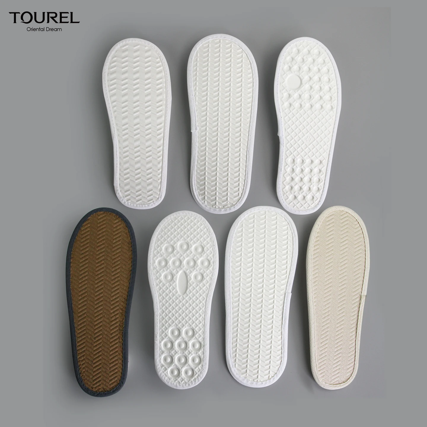 Hotel Eco-friendly Biodegradable Pulp Sole Slipper Closed Open Toe Disposable White Waffle Spa 5 Star Hotel Slippers With Logo
