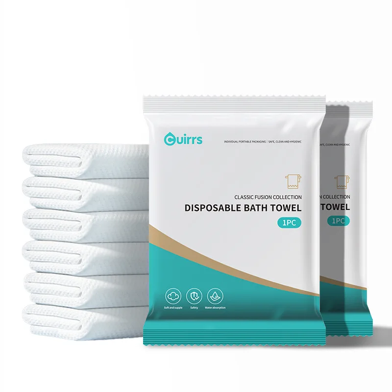 Toalla desechable Set de toallas de ba&ntilde;o Empaque individual Toallas de ba&ntilde;o reforzadas para suministros de hotel Viaje