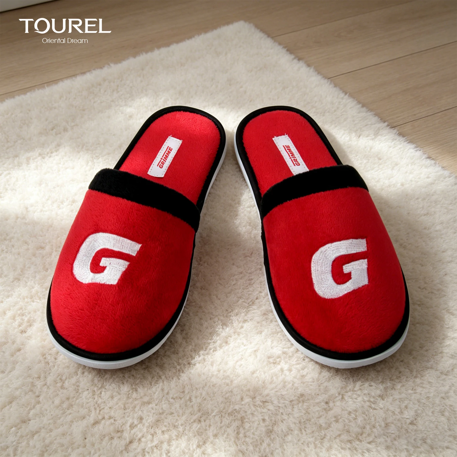 Zapatillas de hotel de terciopelo de cristal de lujo, color personalizado, zapatillas bordadas de 5 estrellas para hu&eacute;spedes, zapatillas antideslizantes y duraderas para interiores, amenidades de spa
