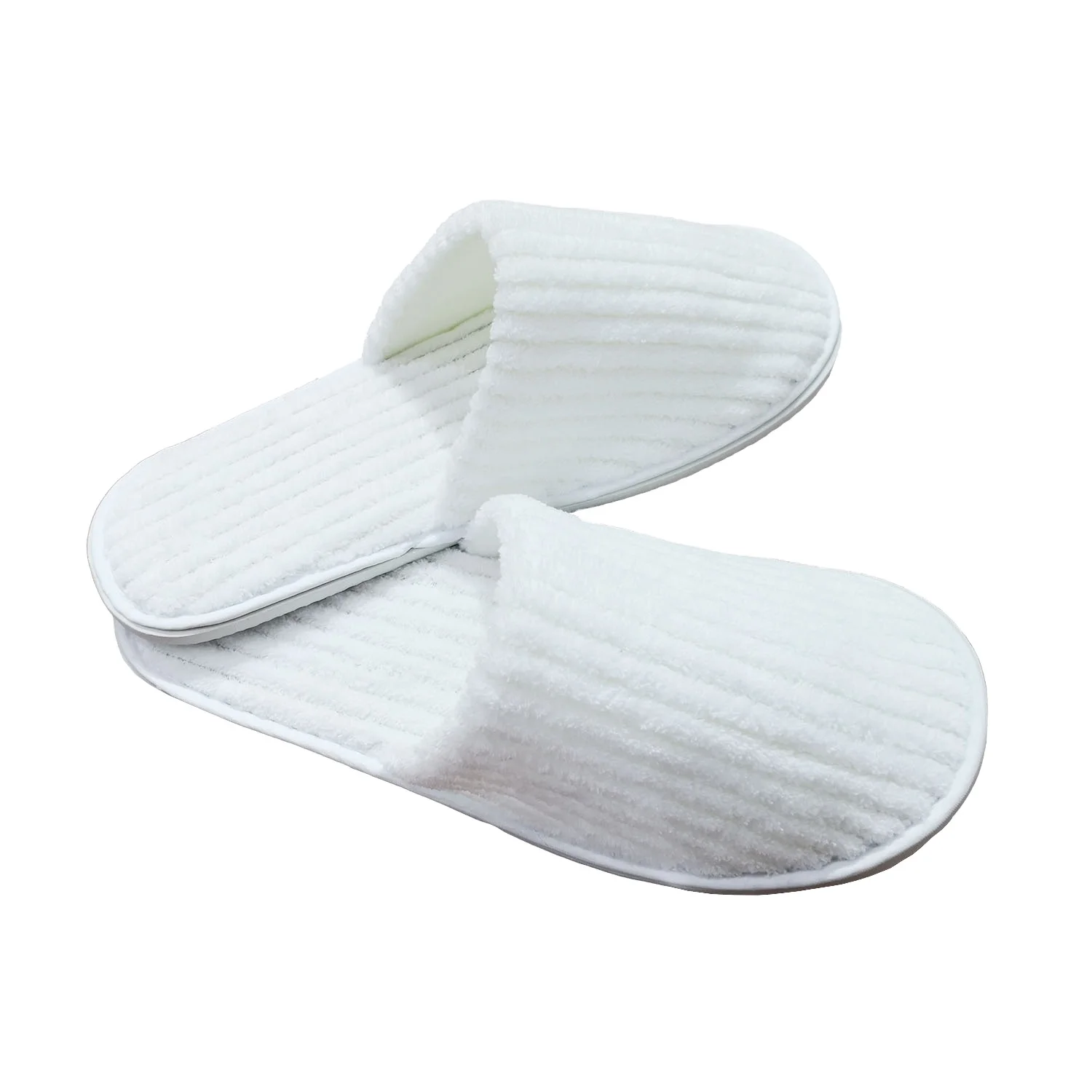 Pantuflas Desechables de Lujo con Franja de Vell&oacute;n de Coral y Suela de Eva a Precio Mayorista Bajo, Ecol&oacute;gicas para Hotel, Spa y Bodas para Invitados Varios
