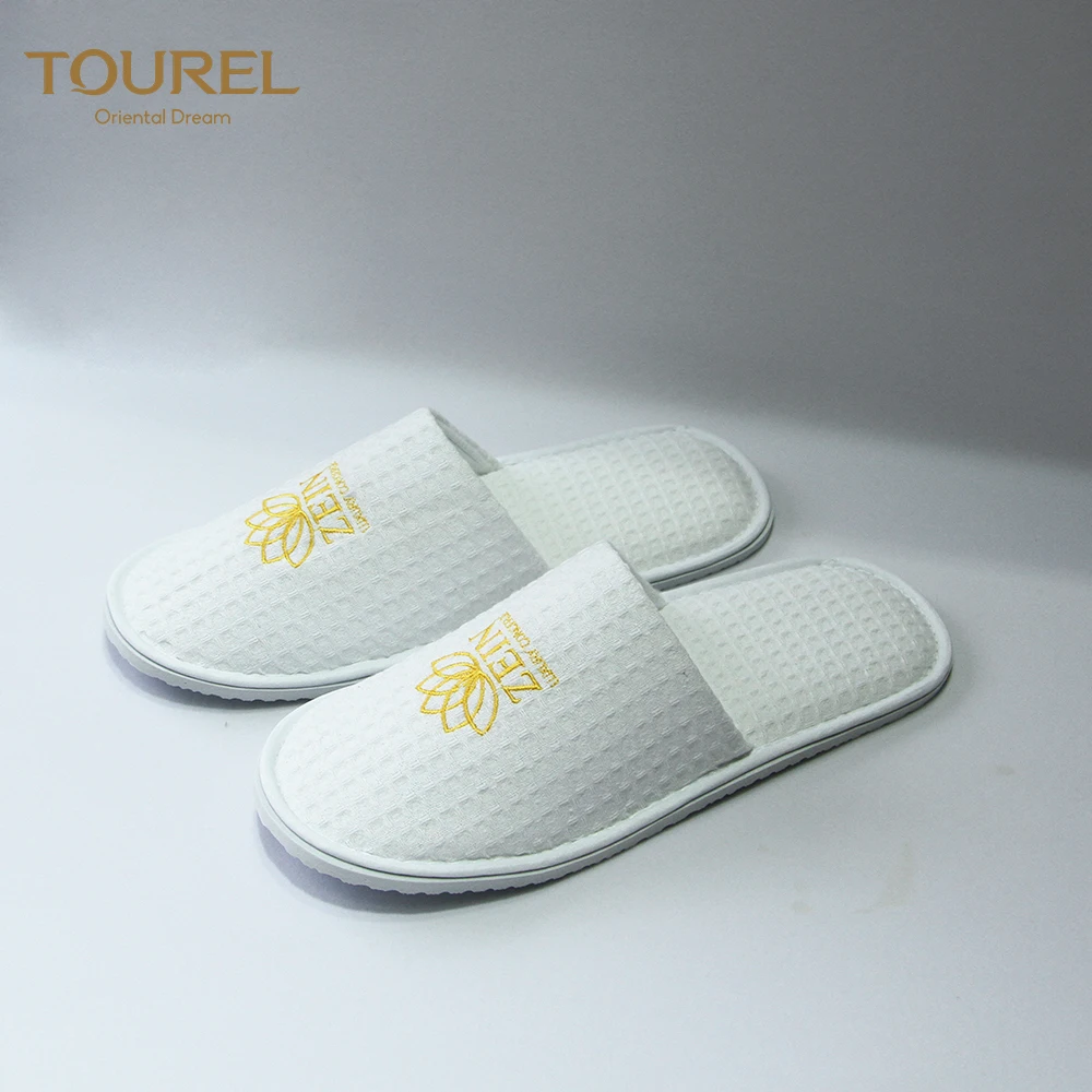 China Supplier Women's Velvet Coral Fleece Waffle Slippers-eco-friendly Recyclable & Portable Hotel Supplies