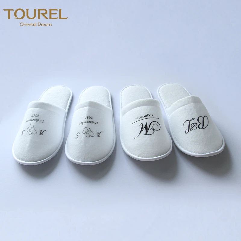 High Quality Disposable Eco-friendly 100% Cotton Travel Size Home Slippers For Guests Hotel Use