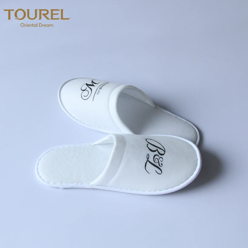 High Quality Disposable Eco-friendly 100% Cotton Travel Size Home Slippers For Guests Hotel Use