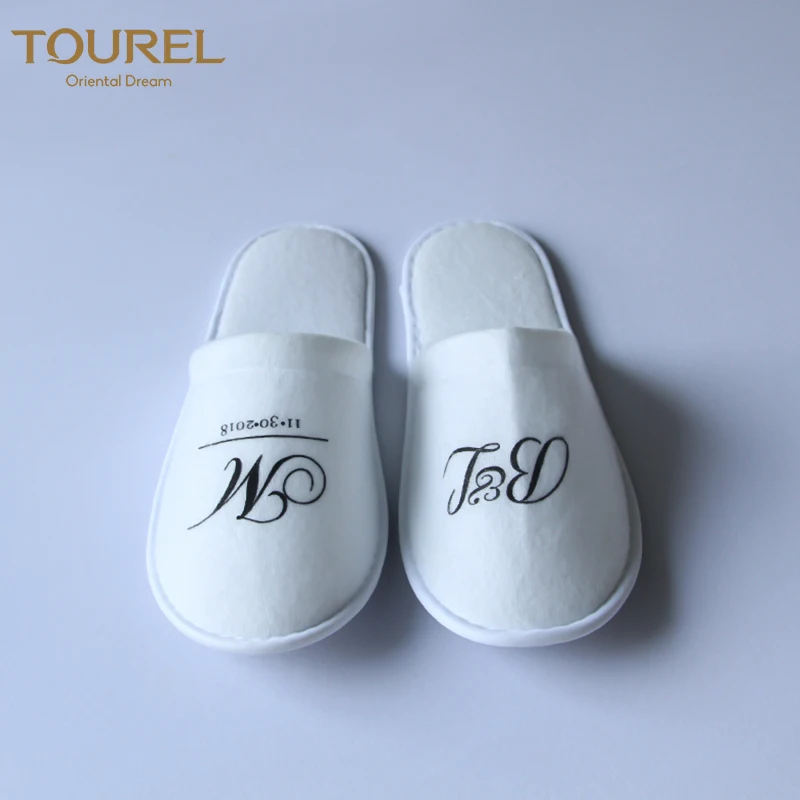 High Quality Disposable Eco-friendly 100% Cotton Travel Size Home Slippers For Guests Hotel Use