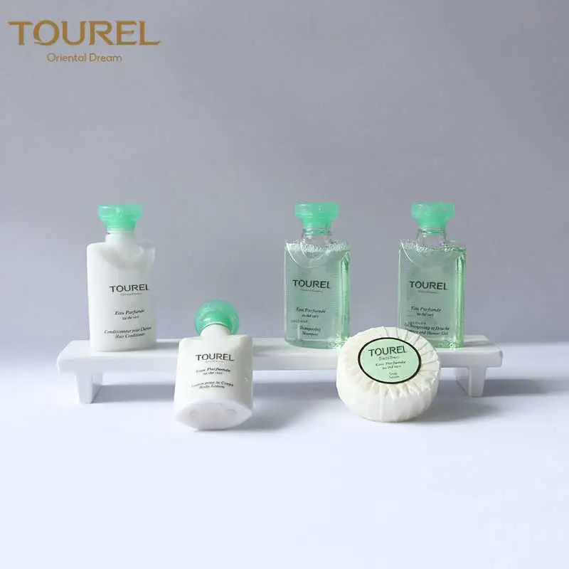 Wholesale Luxury 5-star Plastic Shower Gel Cosmetic Bottle Cheap Bathroom Disposable Hotel Amenities
