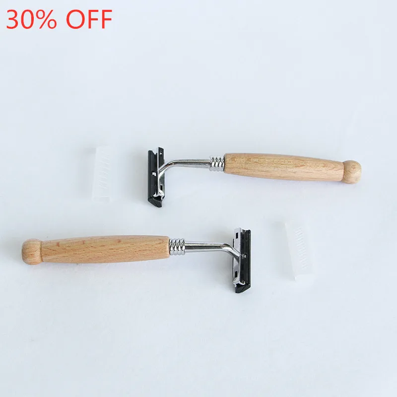 Double Stainless Steel Blade Iso Ce Certified Private Label Disposable Safety Shaving Bamboo Handle Razor For Men