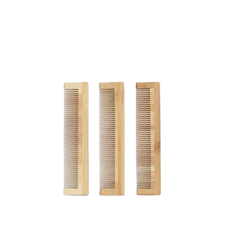批发高品质天然印楝木定制品牌木竹梳子，适用于酒店使用