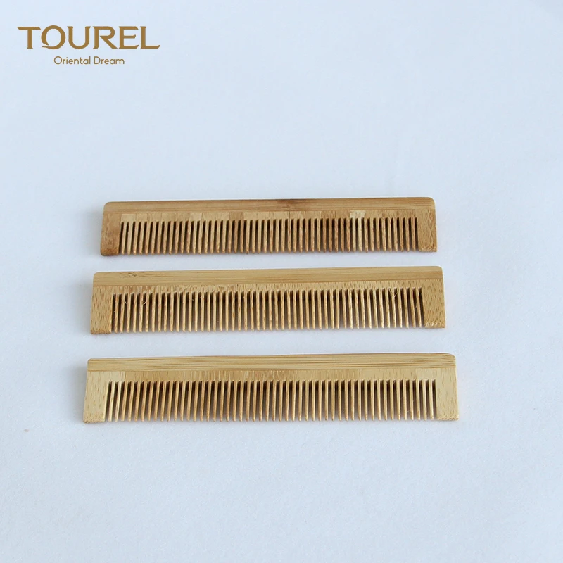 Wholesale High Quality Natural Neem Private Label Customized Brand Beard Wooden Bamboo Hair Comb For Hotel Use