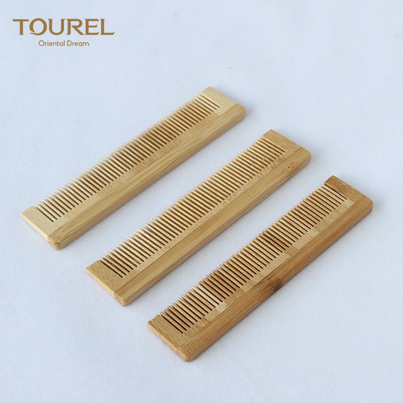 Wholesale High Quality Natural Neem Private Label Customized Brand Beard Wooden Bamboo Hair Comb For Hotel Use