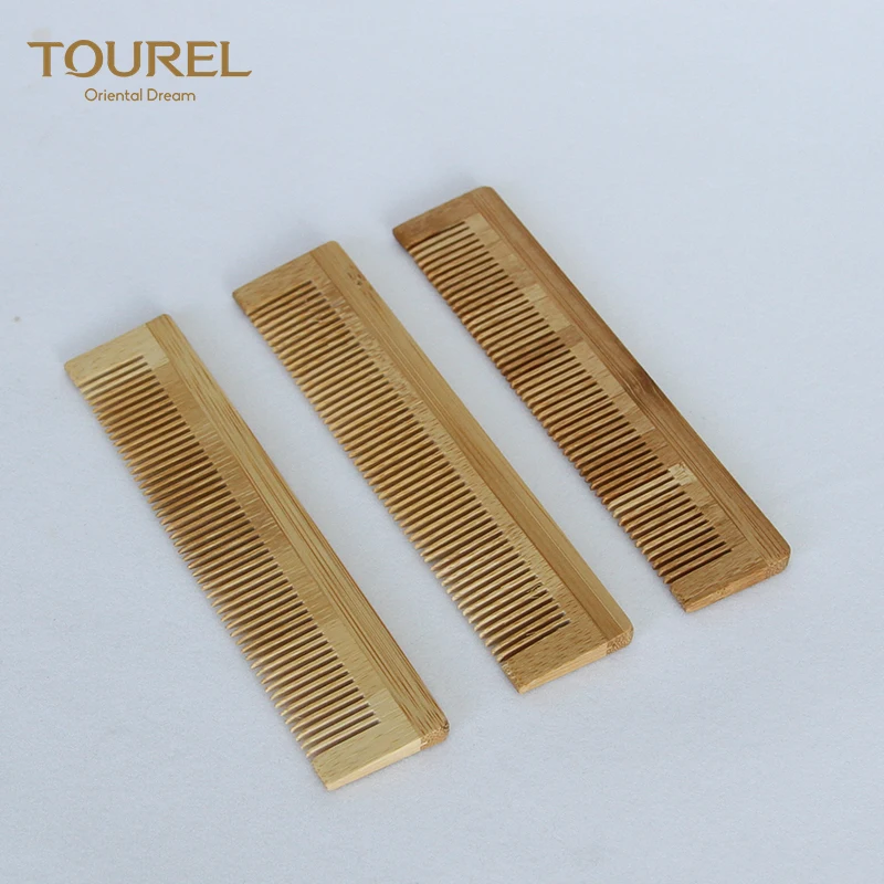 Wholesale High Quality Natural Neem Private Label Customized Brand Beard Wooden Bamboo Hair Comb For Hotel Use