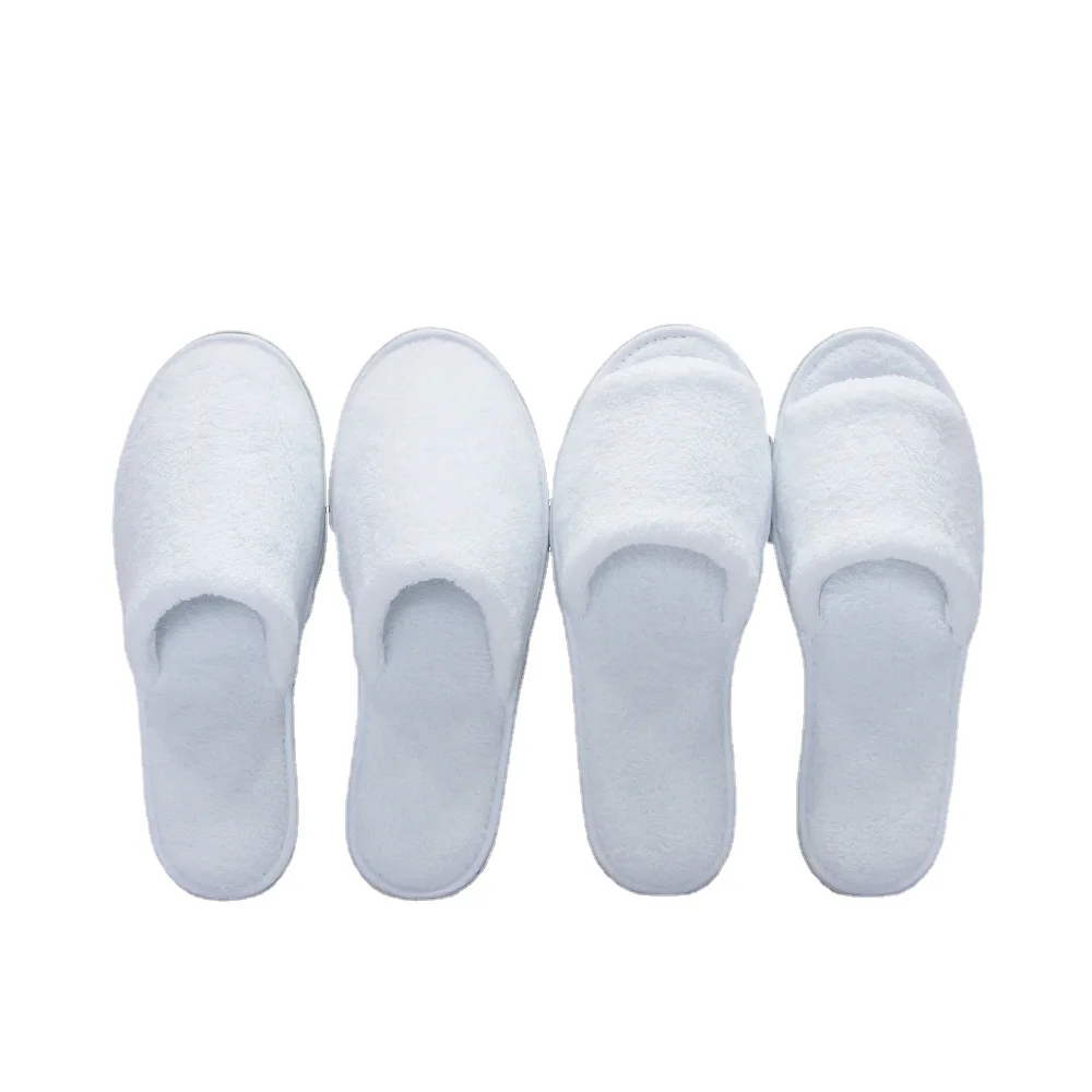 Luxury High Quality Cheap Embroidered Woven Coral Fleece Indoor Bathroom Hotel Slipper