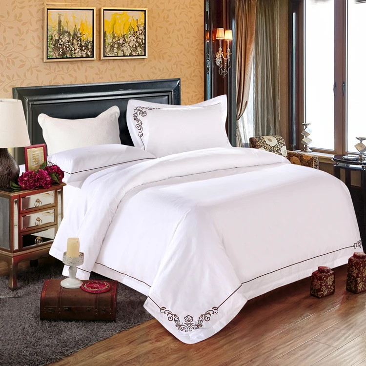 Luxury Jacquard Duvet Comforter Comfort 4pcs Quantity 100% Egyptian Cotton Material Hotel Sheets Cover Bed Bedding Set
