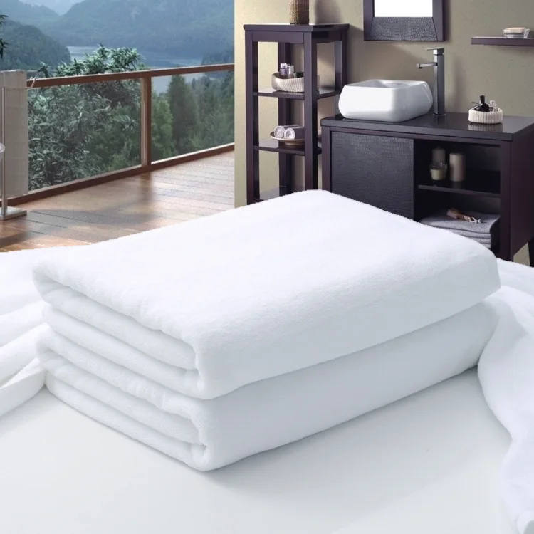 Factory Wholesales Luxury Hotel Towel 70x140 Extra Thick White Bath Comfortable 600gsm Knitted Cotton Towel