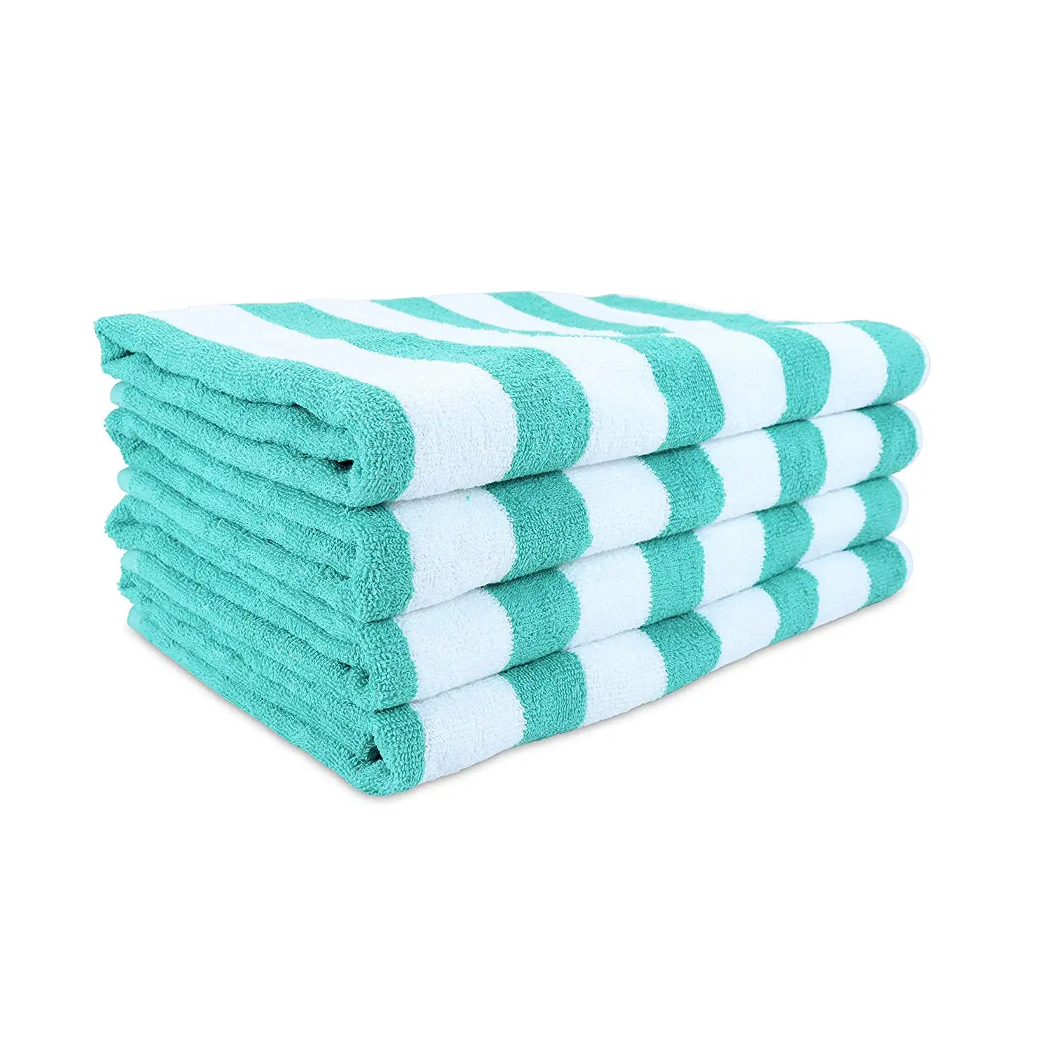 Hot Selling Custom Logo Hotel Quality Soft Ice Cool Sand Resistant Large Cotton Lounger Beach Towel Striped Pattern
