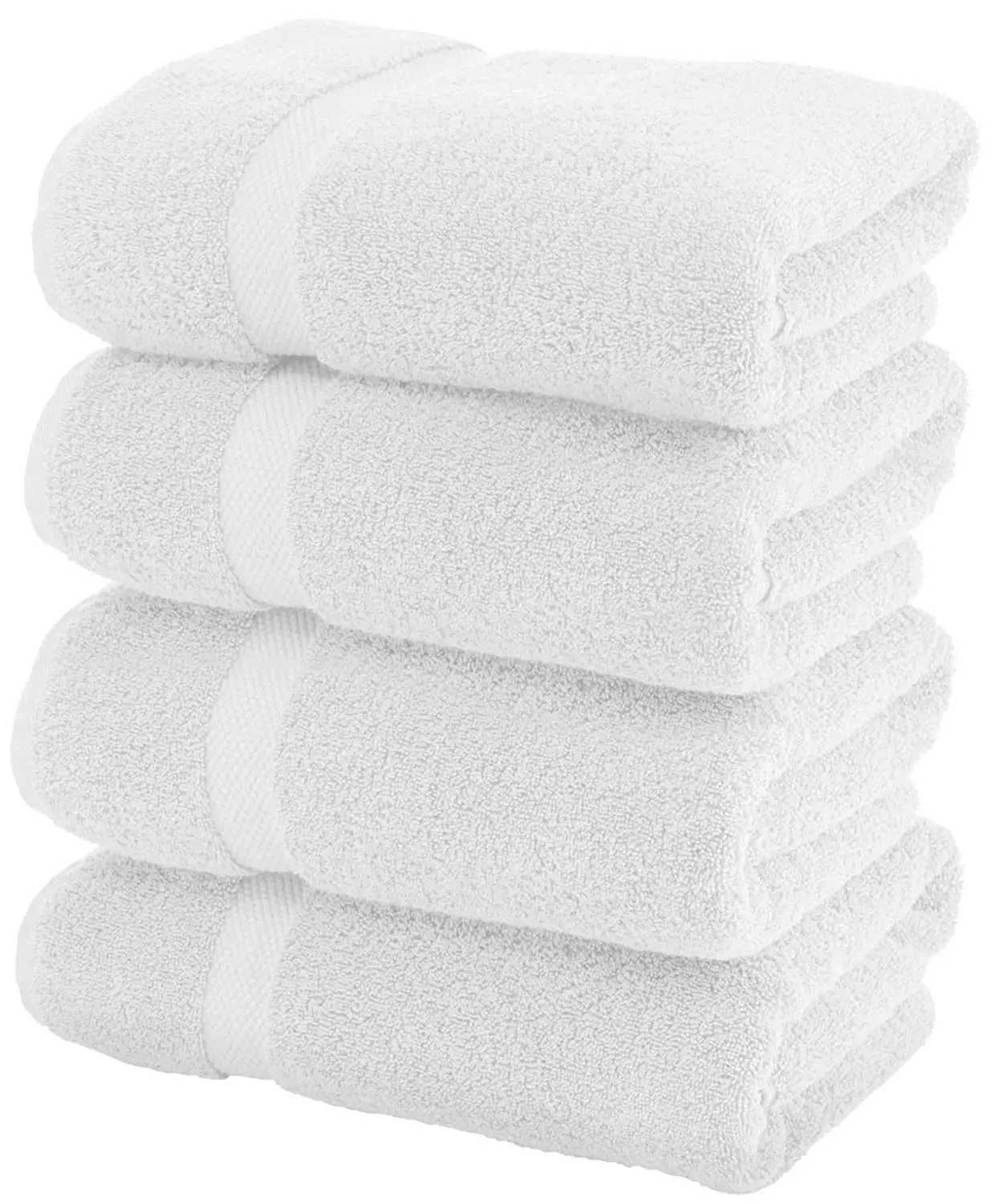 High Quality 100% Organic Egyptian Cotton White Striped Terry Cloth Face Towel Small Size Knitted Technique For Bathroom Use