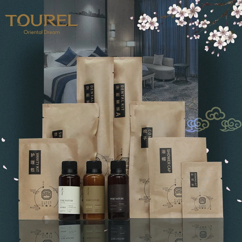 Cheap Organic Hotel Toiletries Biodegradable Eco Hotel Guest Room Toiletries Amenities List Supplies Set